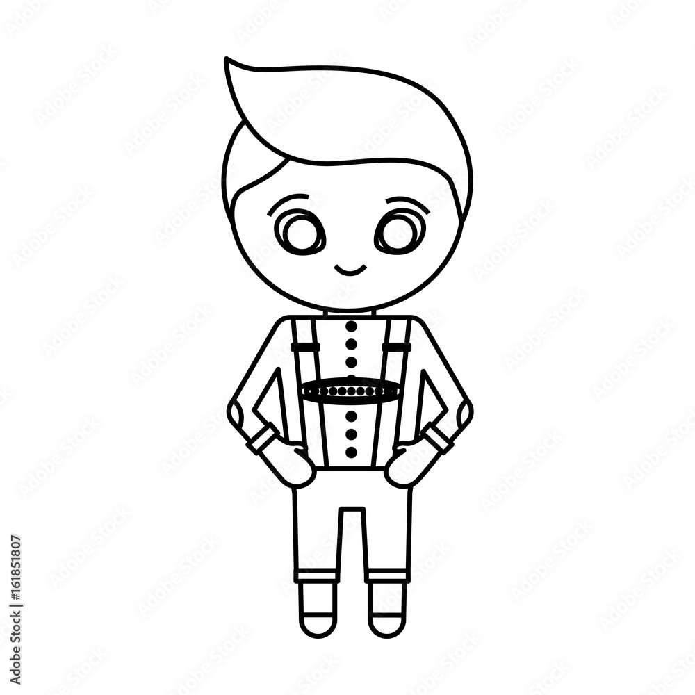 cartoon boy with bavarian costume icon over white background vector illustration cartoon boy with bavarian costume icon over white background vector illustration