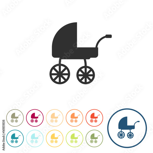 Runde Schaltflächen - Kinderwagen