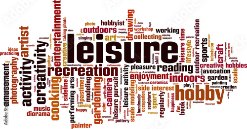 Leisure word cloud