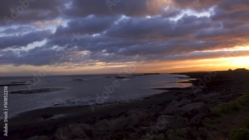 Beautiful Icelandic landscape on a sunset photo