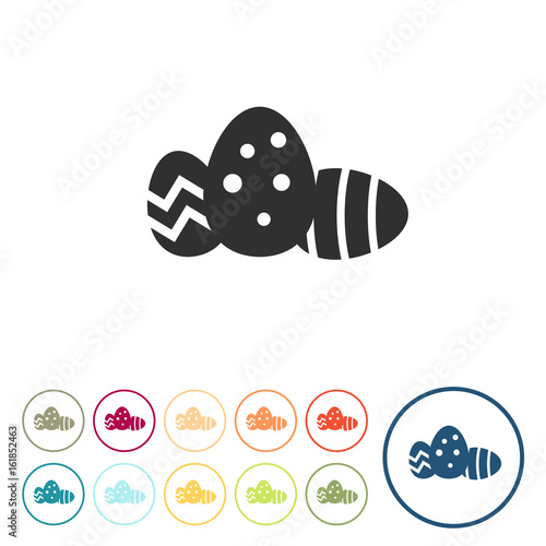Runde Schaltflächen - Ostereier - Ostern