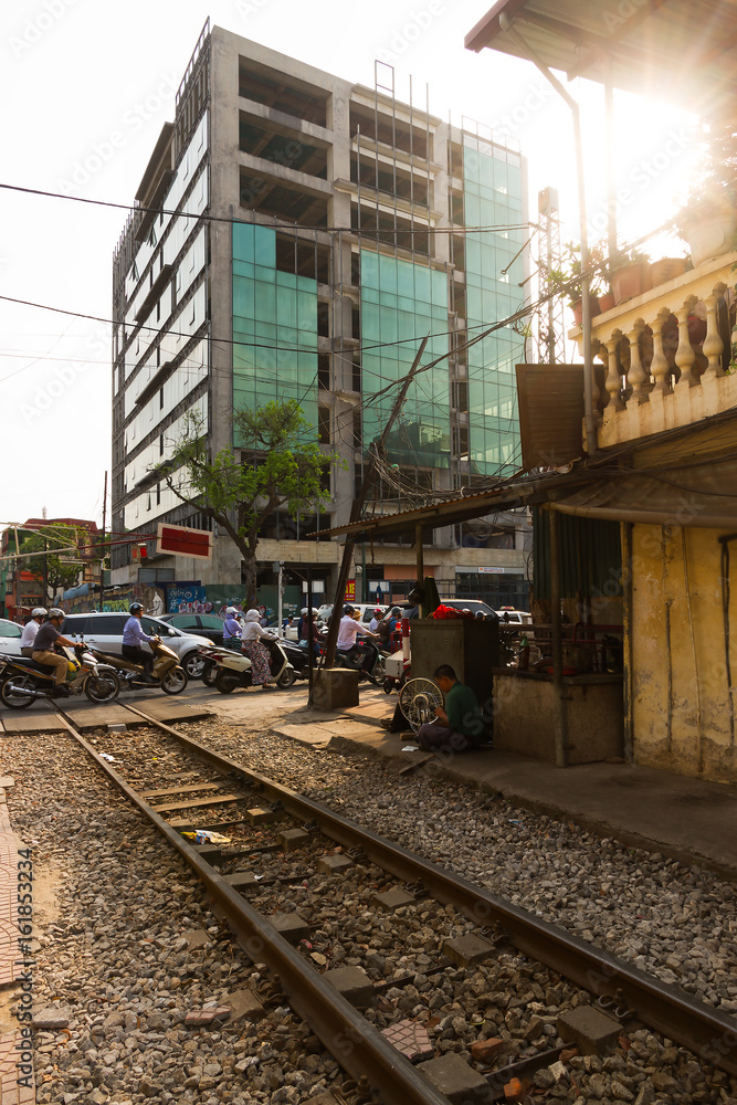 Fototapeta premium Railway in Hanoi