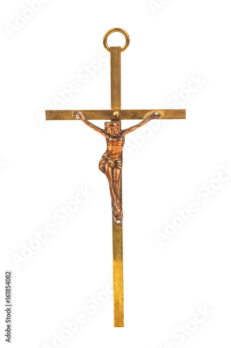 bronze cross with crucifix