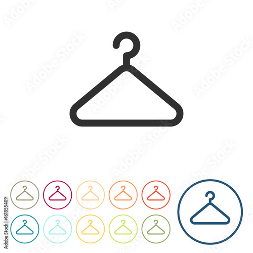 Runde Schaltflächen - Kleiderbügel - Garderobe