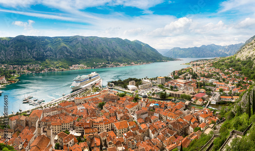 Panorama of Kotor in Montenegro photo