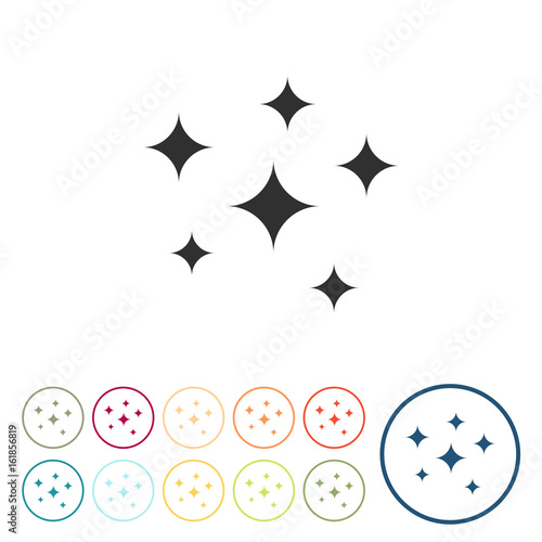 Runde Schaltflächen - Glitzer