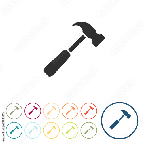Runde Schaltflächen - Hammer