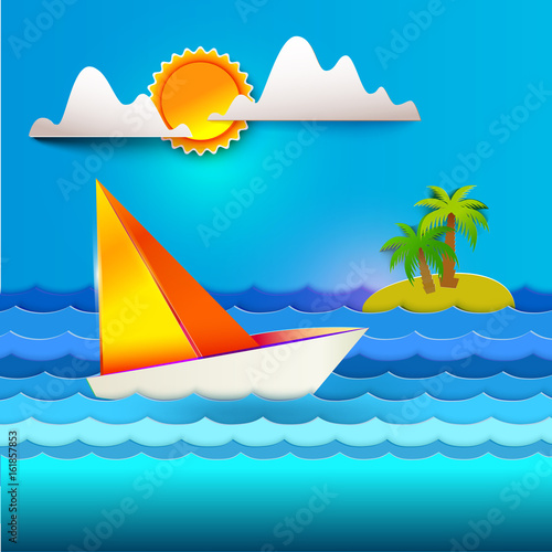 Tropic paper style background
