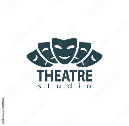 Set of theater studio logo design