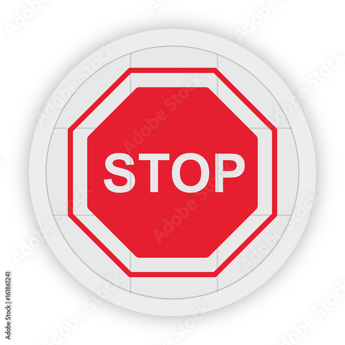Icon Schaltfläche - Stoppschild