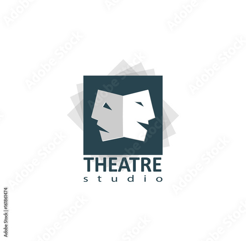 Set of theater studio logo design