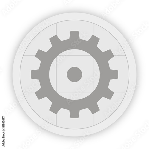 Icon Schaltfläche - Zahnrad - Bearbeitung