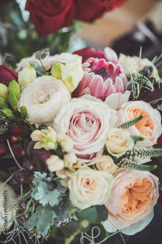 Fresh and modern flower bouquet with a vintage feel.