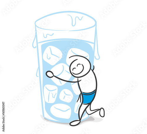 Stick Figure Series Blue / Erfrischung, Abkühlung