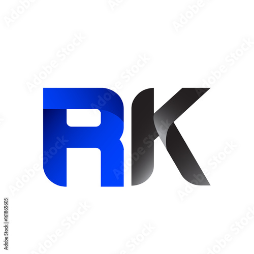 Free Download Modern Simple Initial Logo Vector Blue Grey RK - GFXLoad