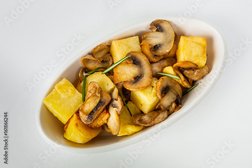 Mushrooms with fried potato...