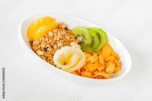 A light breakfast of fruit ...