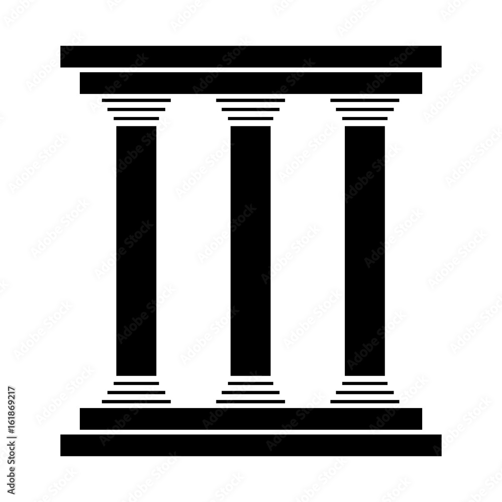 Obraz premium pillars icon over white background vector illustration