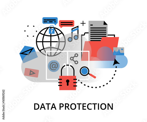 Infographic concept of internet security, network protection and secure online payments