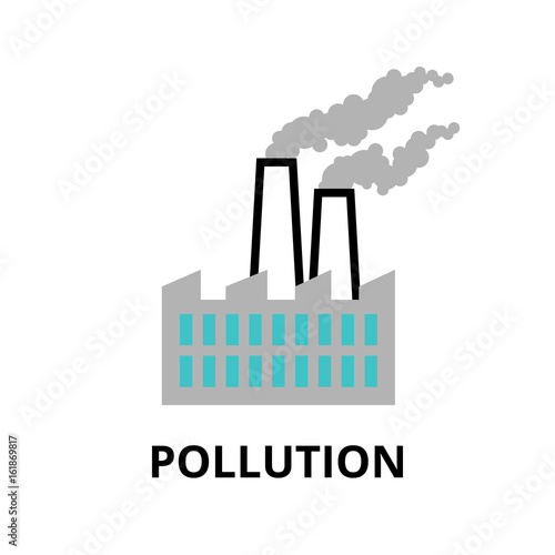 Infographic concept of pollution and bad ecology