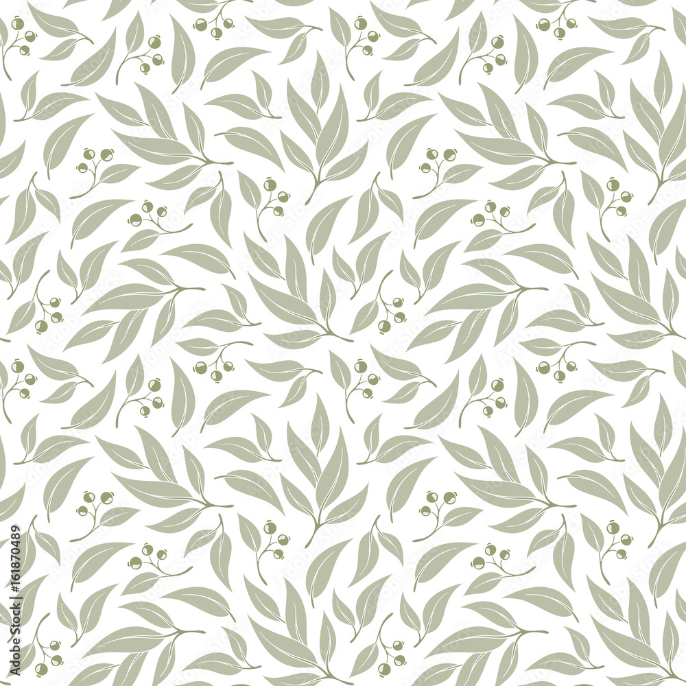 Seamless  eucalyptus  leaf pattern.