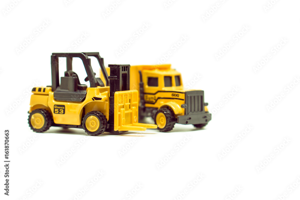 Forklift truck isolated on white background
