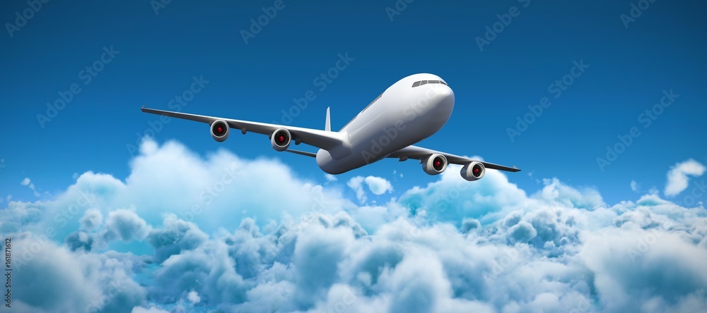 Fototapeta premium Composite 3d image of graphic airplane