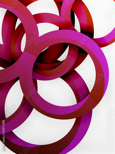Vector 3d rings design background