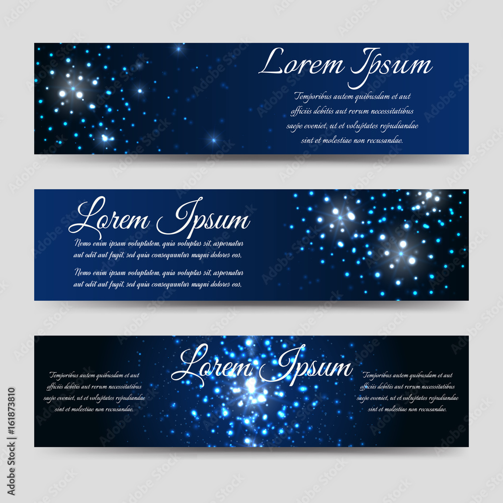 Abstract horizntal banners design with light effects, vector illustration Abstract horizntal banners design with light effects, vector illustration