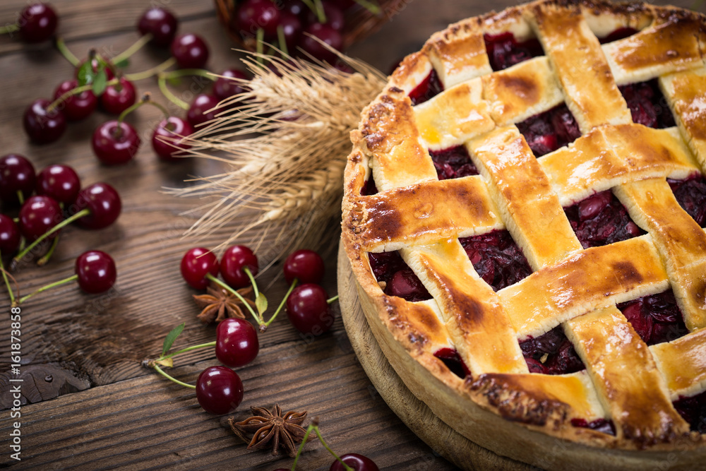Sweet homemade cherry pie Sweet homemade cherry pie