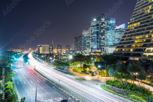 Canvas Print Singapore city skyline