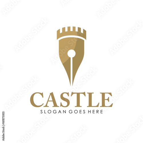 Castle logo, icon, and illustration vector