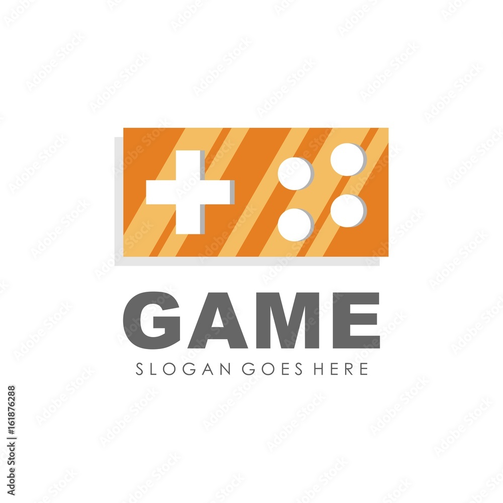 Obraz premium Abstract game pad logo design vector