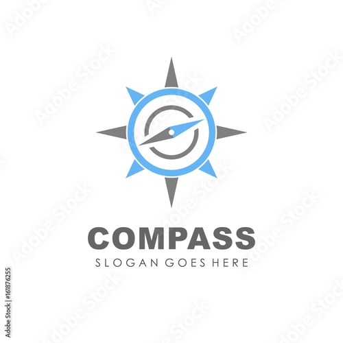 Compass logo design vector