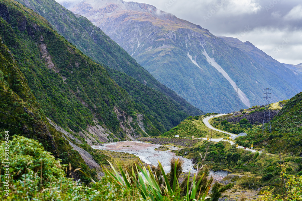 The Otira Viaduct lookout , Arthur's Pass National Park , South Island of New Zealand The Otira Viaduct lookout , Arthur's Pass National Park , South Island of New Zealand