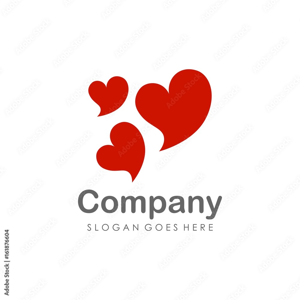 Love heart logo design vector Love heart logo design vector