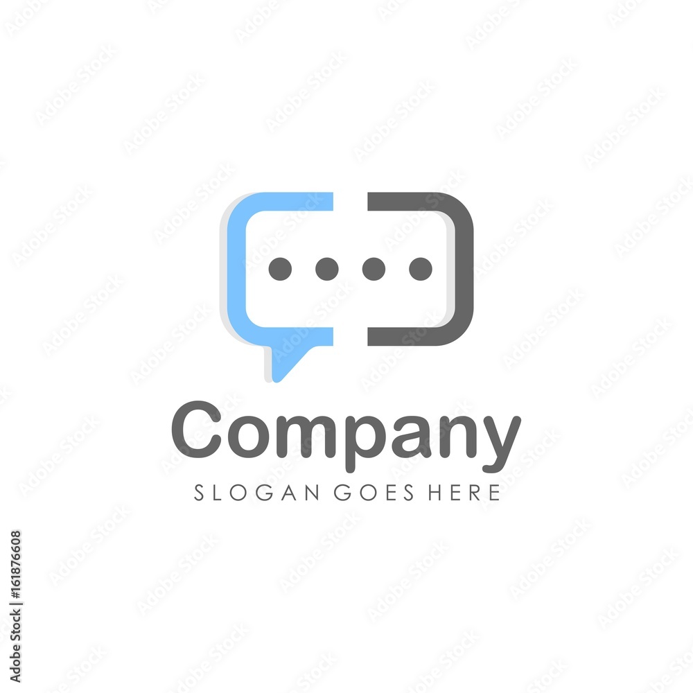 Unique and creative chat logo vector Unique and creative chat logo vector