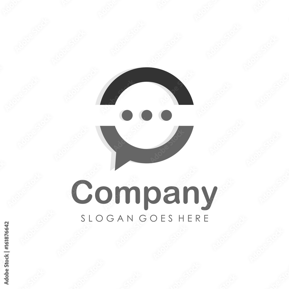 Unique and creative chat logo vector Unique and creative chat logo vector