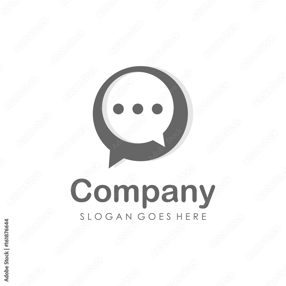 Obraz premium Unique and creative chat logo vector