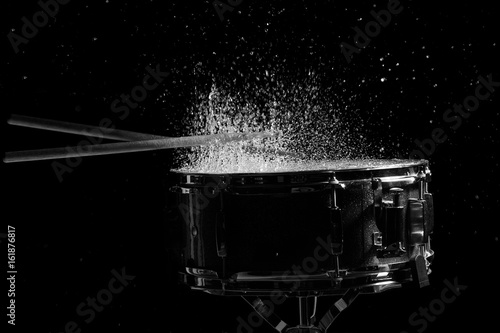 Fotobehang The drum sticks are hitting