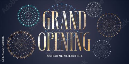 Grand opening vector background