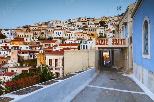 Fototapeta Naklejka Na Ścianę i Meble -  View of Ioulida village on Kea island in Greece.
