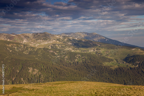 Summer landscape in the Carpathian Mountains, on Transalpina mountain road, Romania
