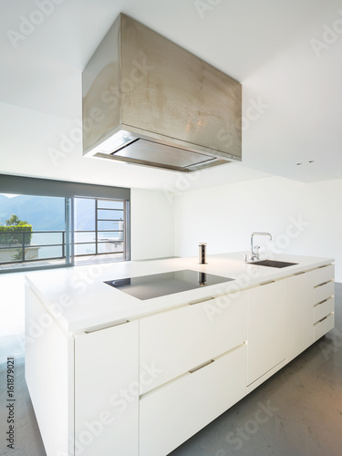 Kitchen with lake view