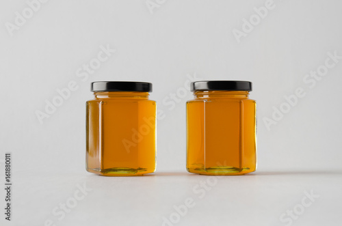 Honey Jar Mock-Up - Two Jars