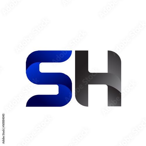 Modern Simple Initial Logo Vector Blue Grey sh Free Download Modern Simple Initial Logo Vector Blue Grey sh - GFXLoad