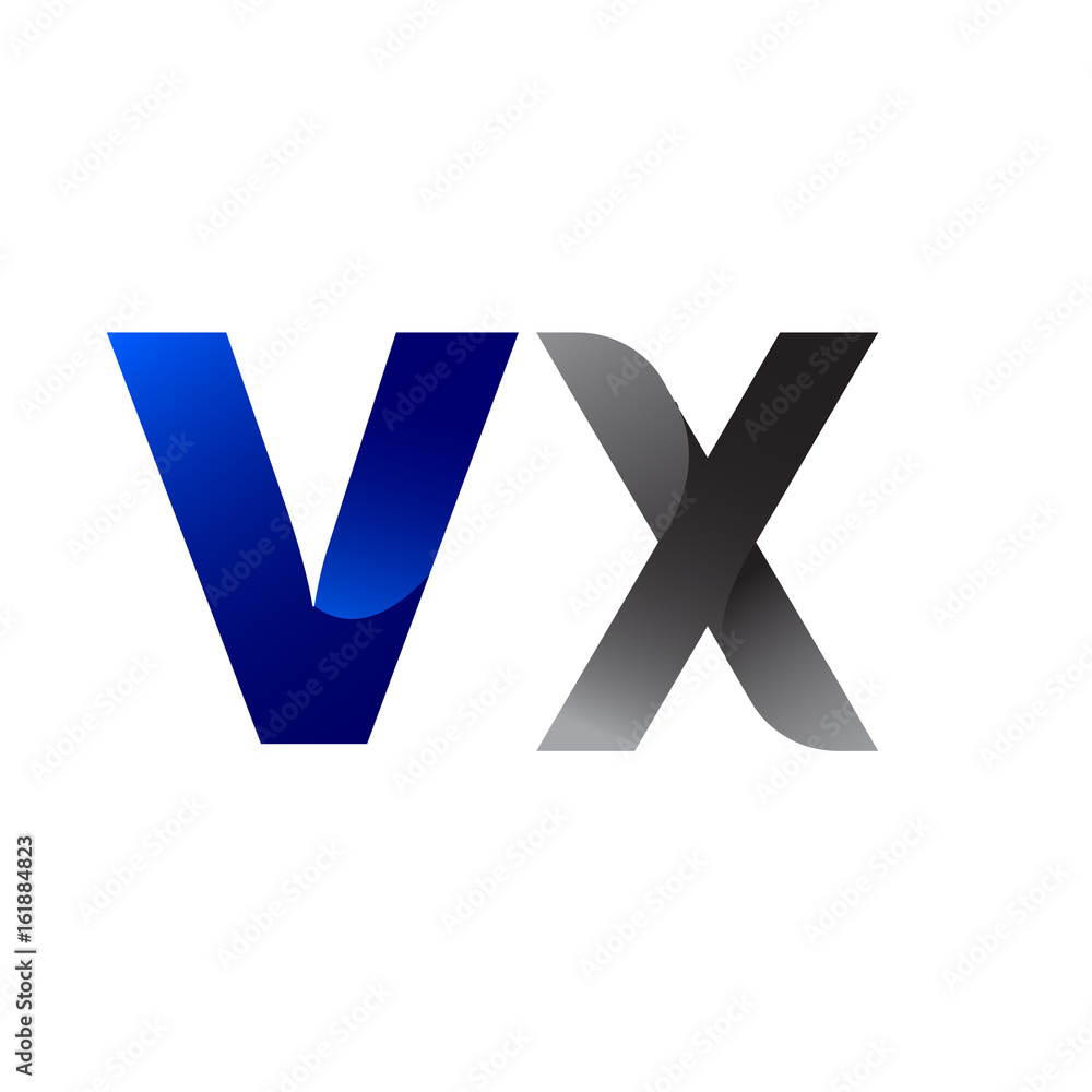 Modern Simple Initial Logo Vector Blue Grey vx Modern Simple Initial Logo Vector Blue Grey vx