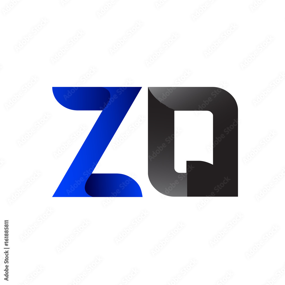 Fototapeta premium Modern Simple Initial Logo Vector Blue Grey ZQ