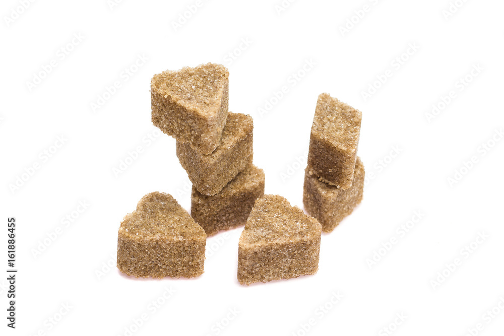 Brown sugar isolated on white with clipping path. Brown sugar isolated on white with clipping path.