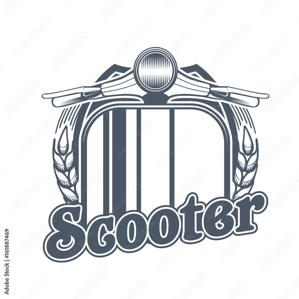 Obraz premium vector vintage label for bike or scooter club